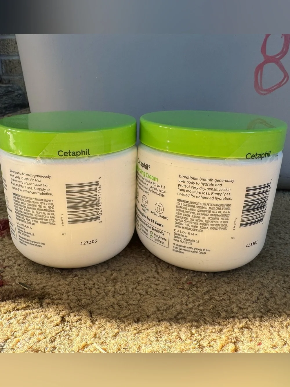 Lot of 2 Cetaphil Moisturizing Cream - Picture 2 of 3